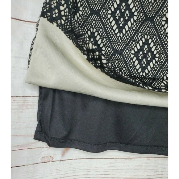 Renee C Stitch Fit Elvira Lace Pencil Black Large U.S.A Made Skirt Poly/Spandex - Picture 7 of 12